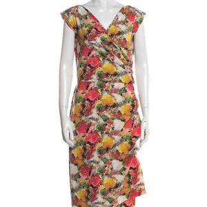 Chiara Boni Pink and Orange Asymmetrical Sundress